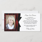 Red Black Zebra Print Photo Graduation Party (Front)