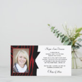 Red Black Zebra Print Photo Graduation Party (Standing Front)