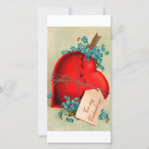Red Bleeding Heart Valentine Antique Postcard