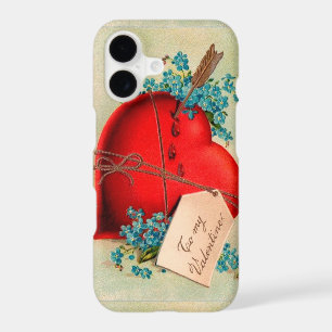 Red Bleeding Heart Valentine Antique Postcard iPhone 17 Case