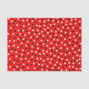 Red BLK & Wht 10" X 15" Tissue Paper
