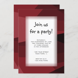 Red Block All Purpose Party Invitation