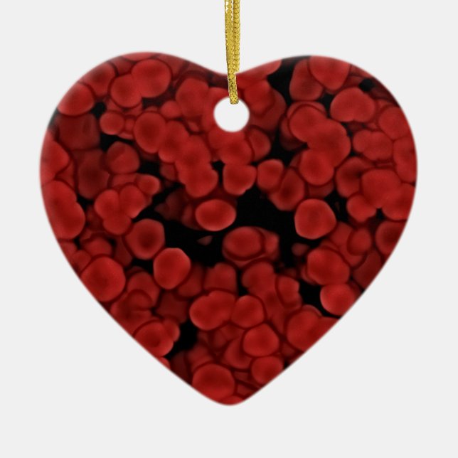 Red Blood Cells Ceramic Ornament (Front)