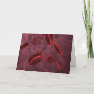 Red Blood Cells Letterpress Thank You Card