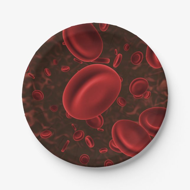 Red Blood Cells Paper Plates (Front)
