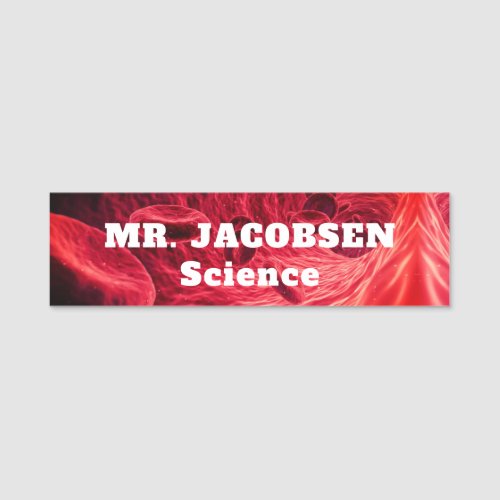 Red Blood Cells Science Teacher  Name Tag