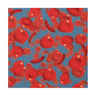 Red Blood Cells Science Wood Wall Art