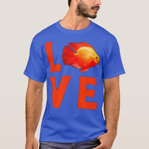 Red Blood Parrot Cichlid Monster Aquarium Fish T_Shirt