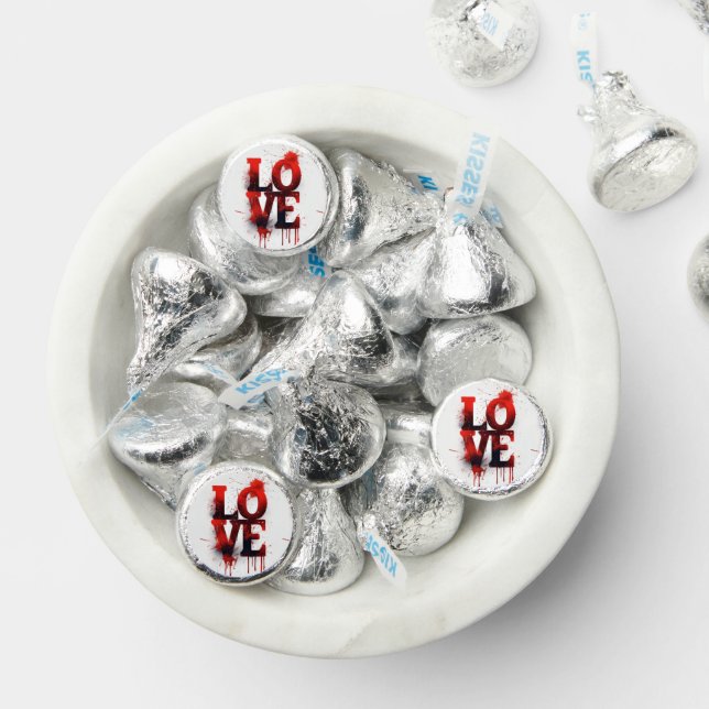 Red Blood Splatter LOVE Valentine Hershey®'s Kisses® (Assorted)