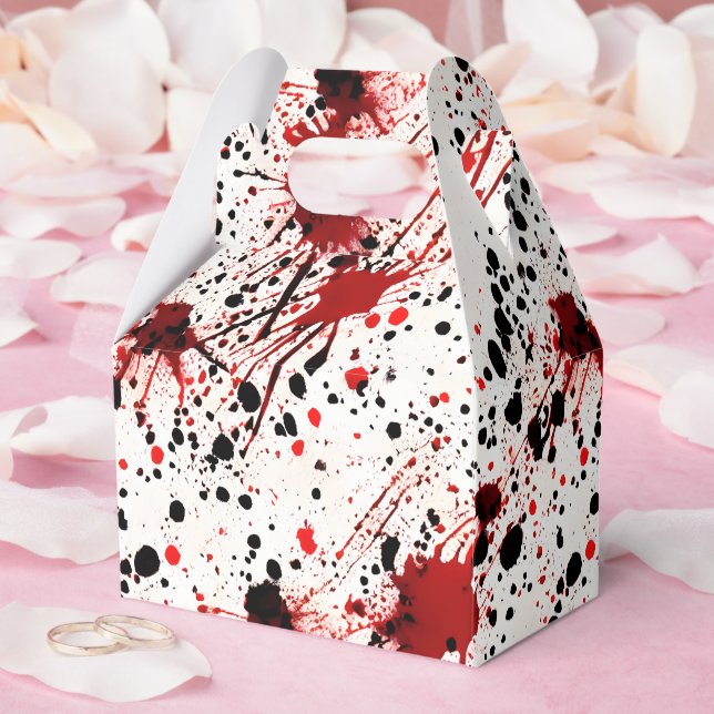 Red Blood Splatter Pattern  Favor Boxes (Wedding)