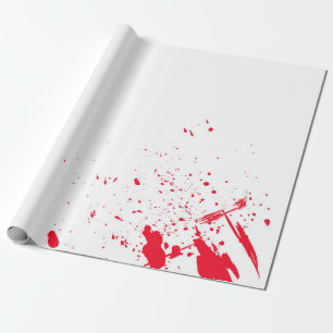 Red Blood Splatter Wrapping Paper