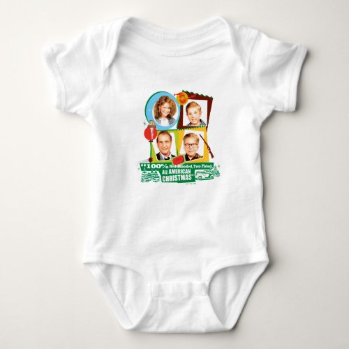 Red_Blooded Two Fisted All American Christmas Baby Bodysuit
