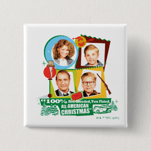 Red-Blooded, Two Fisted, All American Christmas Button