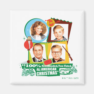 Red-Blooded, Two Fisted, All American Christmas Magnet
