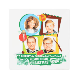 Red-Blooded, Two Fisted, All American Christmas Metal Print