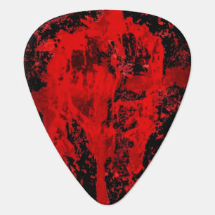 Red Bloody Celtic Cross Guitar Pick