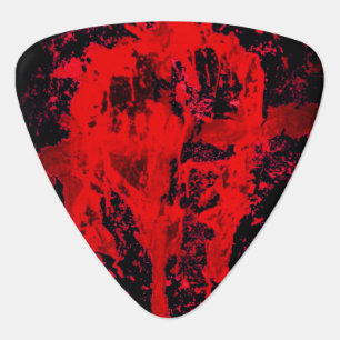 Red Bloody Celtic Cross Guitar Pick