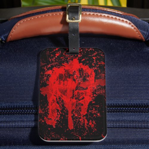 Red Bloody Celtic Cross Luggage Tag