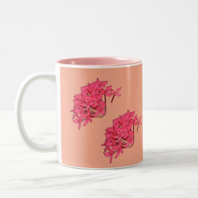 Red Bloom Beauty Mug - Where Every Sip is a Deligh (Left)