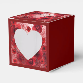 Red Bloom Symphony Favor Boxes