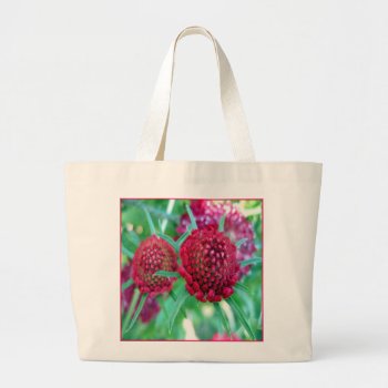 Red Blooms Canvas Grocery Tote by ForEverProud at Zazzle