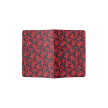 Red Blooms Passport Holder