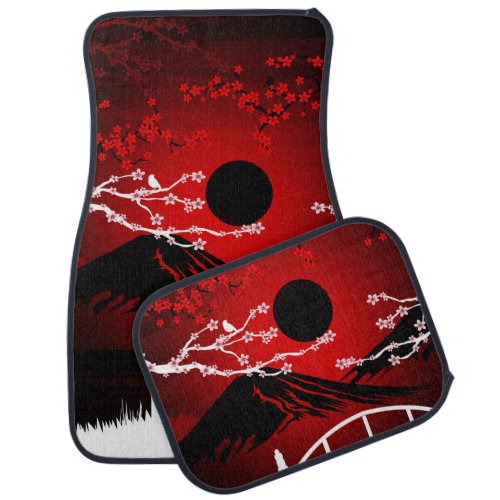 Red Blossom  Car Floor Mat