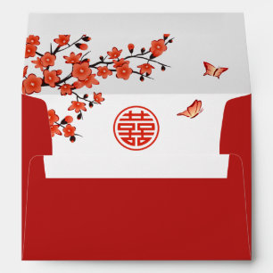 Red Blossom Chinese Wedding Envelope