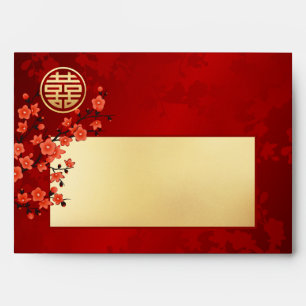 Red Blossom Chinese Wedding Gold Red  Envelope