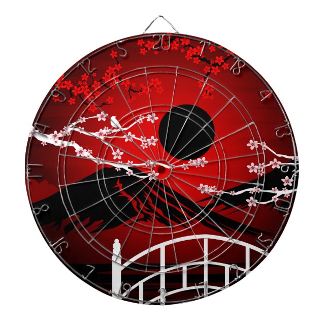 Red Blossom   Dart Board (Front)