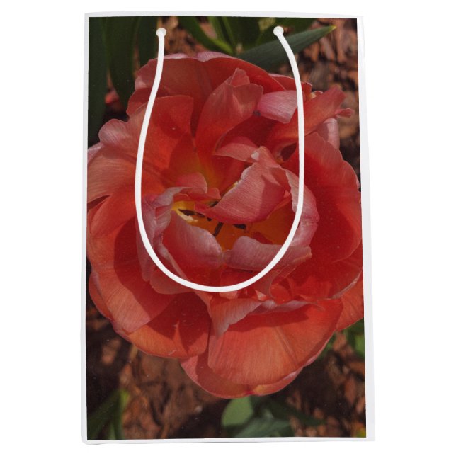 red blossom  medium gift bag (Front)
