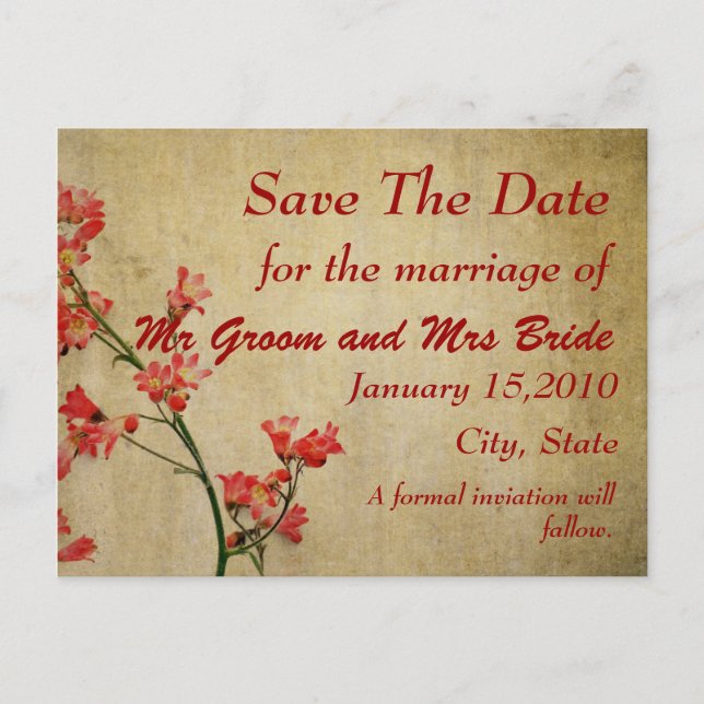 Red Blossom Save the Day PostCard (Front)