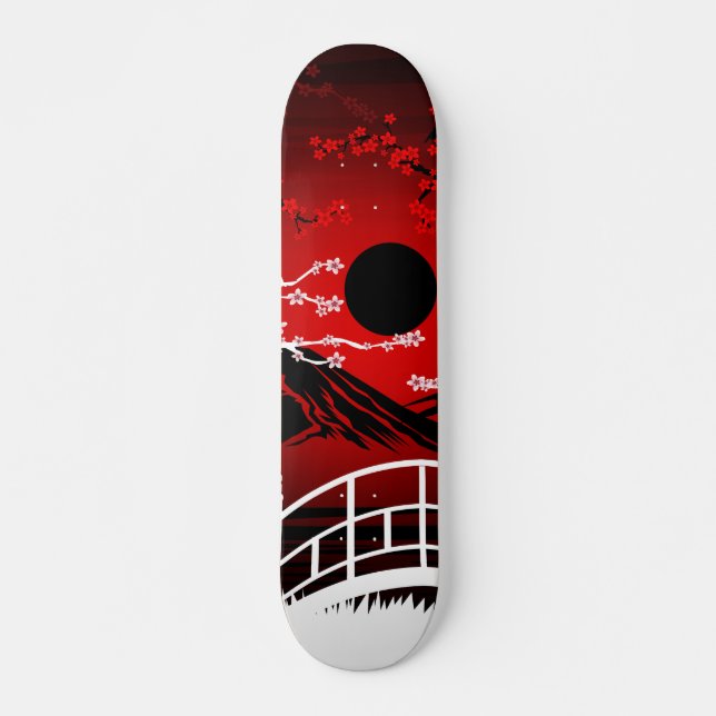 Red Blossom Skateboard (Front)