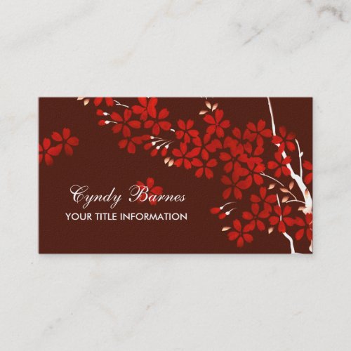 Red Blossoms Business Card