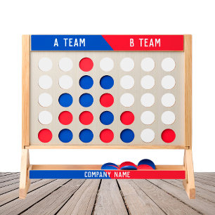 Red Blue 2 Teams Corporate Company Name Huge Game Fast Four