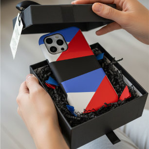 Red BLue abstract colorblock esthetic pattern iPhone 17 Pro Max Case