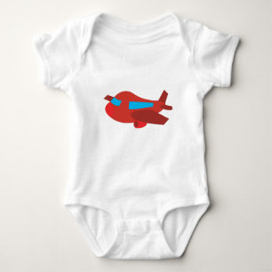 Red & Blue Airplane Baby Bodysuit