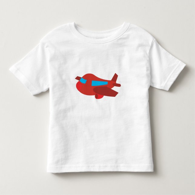 Red & Blue Airplane Toddler T-shirt (Front)