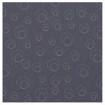 Red Blue and Beige Overlaying Circles on Dark Blue Fabric