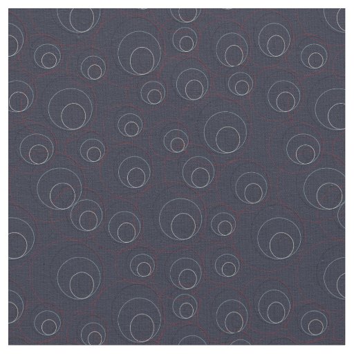 Red Blue and Beige Overlaying Circles on Dark Blue Fabric