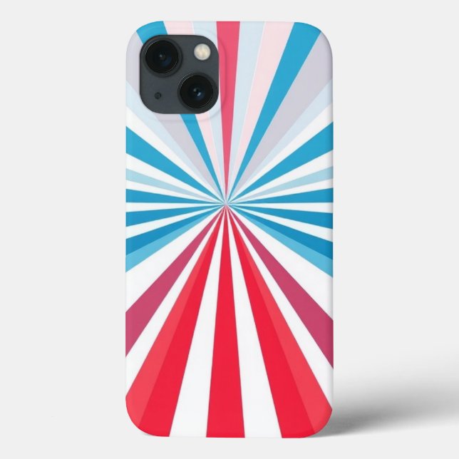 Red, Blue, and Grey Pattern Mobile  Case-Mate iPhone Case (Back)