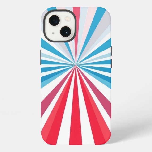 Red, Blue, and Grey Pattern Mobile  Iphone Case (Back)