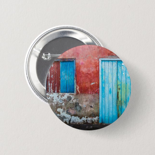 Red, blue and grey wall, door and window button (Front & Back)
