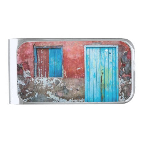 Red blue and grey wall door and window silver finish money clip