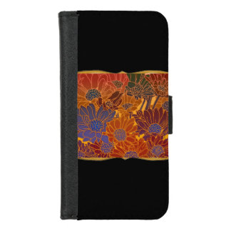 Red Blue And Orange Flowers iPhone 8/7 Wallet Case
