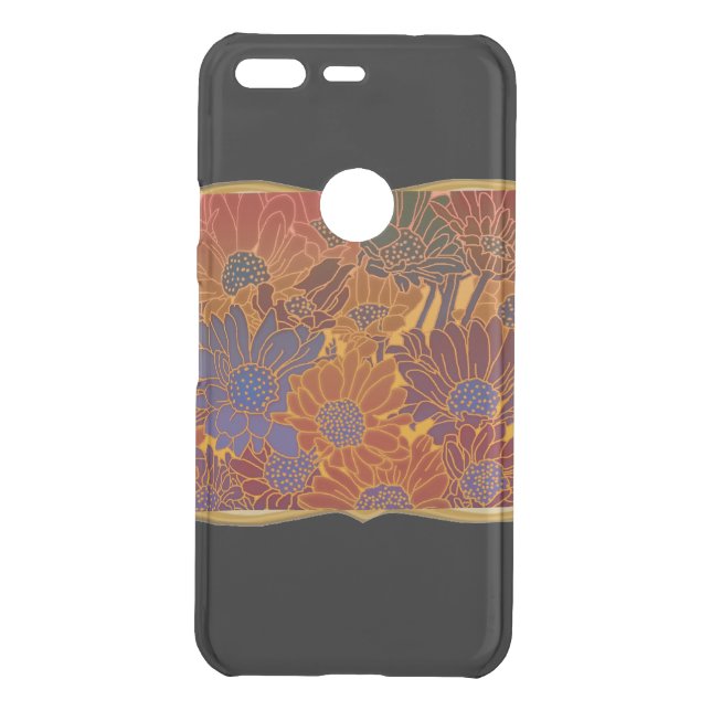 Red Blue And Orange Flowers  Uncommon Google Pixel Case (Back)