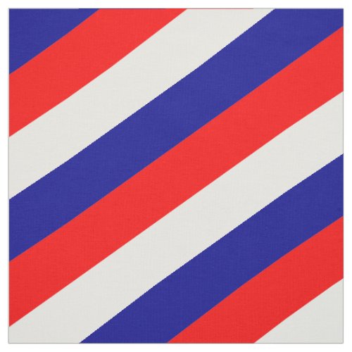 Red blue and white striped pattern fabric