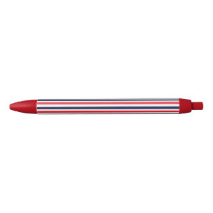 Red, blue and white stripes pattern pen