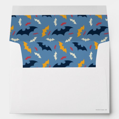 Red Blue and Yellow Bat Logo Pattern Envelope