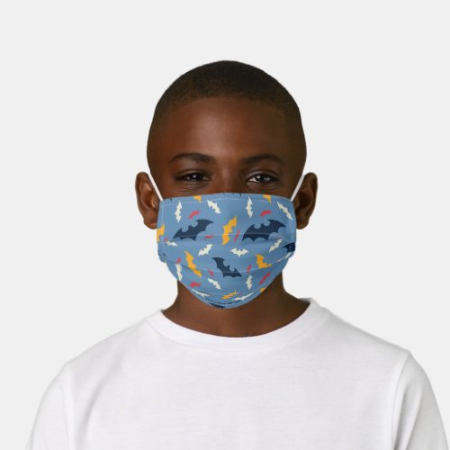 Red Blue and Yellow Bat Logo Pattern Kids Cloth Face Mask